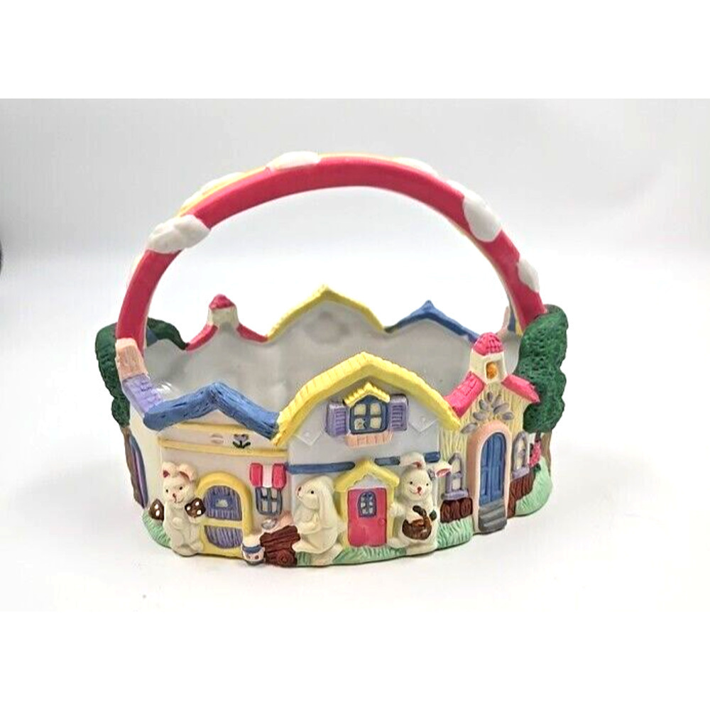 Vintage Easter Basket House Porcelian ABC Distributing 1995.